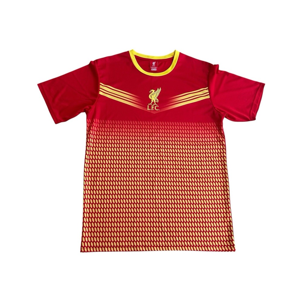 LFC Liverpool‎ Men's Red Yellow Geometric Pattern Soccer Football Jersey Size M